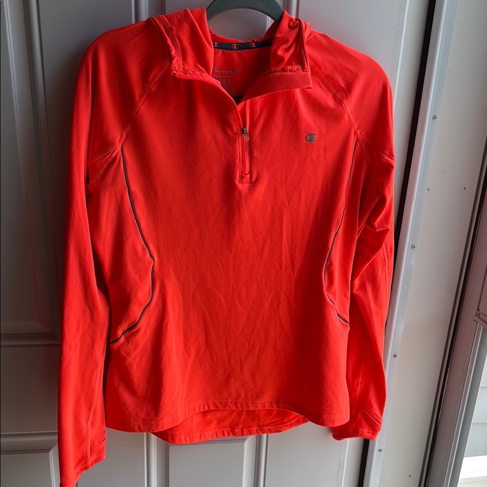 Champion Bright Orange Quarter-Zip Jacket